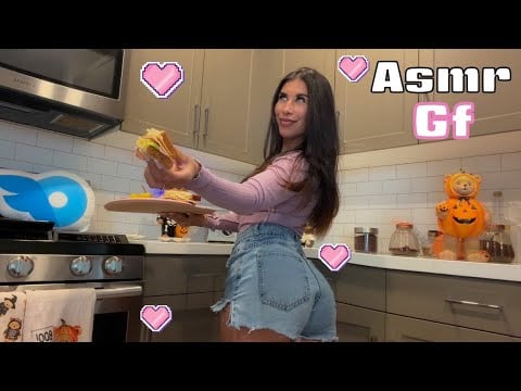 Hyper Realistic Girlfriend ASMR 🩷 (making you a sandwich baby)