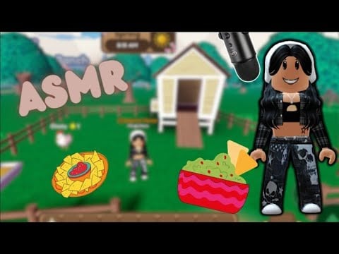 [Roblox ASMR] Eating Delicious ✨Nachos✨ (crunchy mouth sounds) 👄💤 | Farm Life