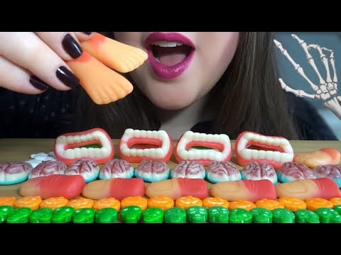 ASMR Spooky Halloween Candy - Chewy & Crunchy Eating Sounds