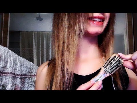 ASMR - Shirt scratching & Hair brushing