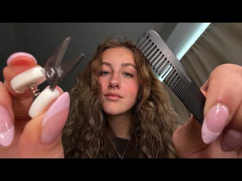 ASMR Mini Haircut While You Sleep 😴 Tiny Scissors & Personal Attention