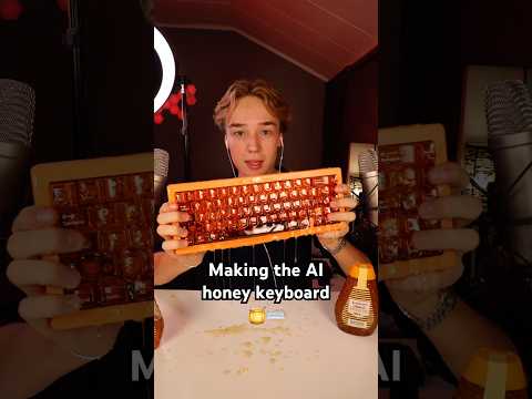 Making the AI honey keyboard🍯⌨️ #asmr #asmrcommunity #asmrsounds #asmrhoney