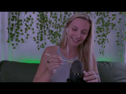 asmr brushing you into sleep hard bristle brush 😴