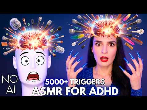 ASMR for ADHD 💙 Changing Triggers Every 30 SECONDS 😴 Scratching , Tapping , Massage etc No Talking