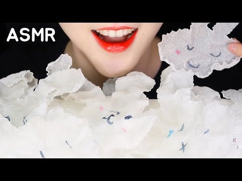 FRIED RICE PAPER ASMR EASTER BUNNY FOOD ASMR PEEPS MARSHMALLOW MUKBANG ASMR NO TALKING