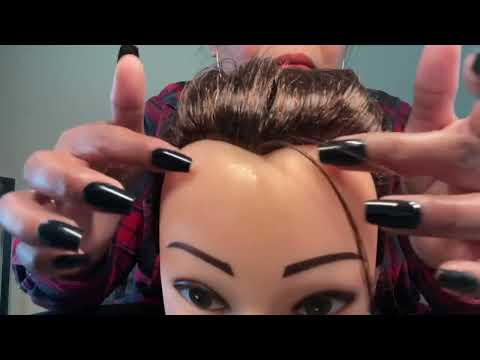 The Most Relaxing Hairline  ASMR Scalp Scrushing - Head Massage & Tapping ,lots of Tingles 😆🤫🛌