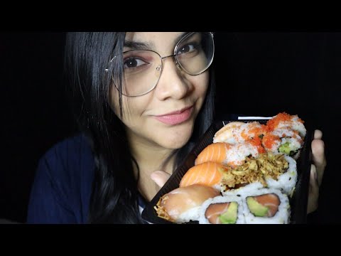 ASMR comiendo sushi 