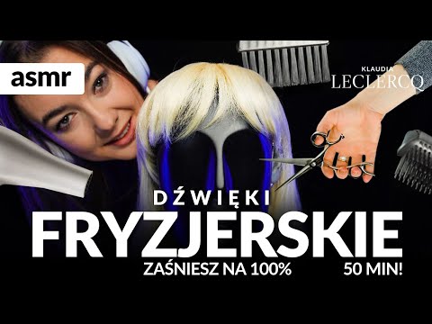 DŹWIĘKI FRYZJERSKIE ZAŚNIESZ NA 100% ASMR PO POLSKU 50 MIN!