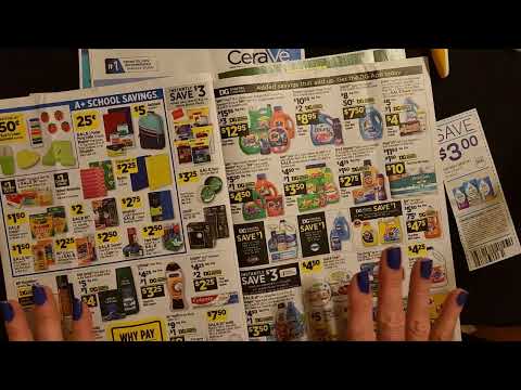 ASMR | Reviewing & Clipping Coupons | Paper Sounds (Whisper)