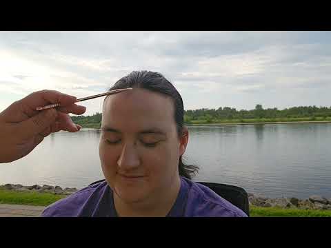 🌳 Outdoor ASMR Face Brushing + Back & Neck Massage 🌳