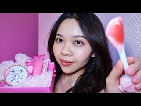 ASMR Doing Your Skincare at the Pink Spa 🌸🩷 ผ่อนคลายกับสปาธีมสีชมพูละมุน