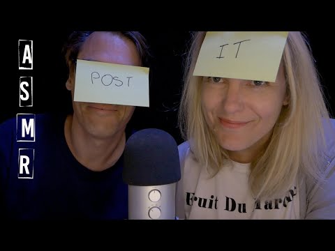 ASMR FR 🆚  ASMR en couple / On joue au jeu du post-it ( et c'est drôle! )