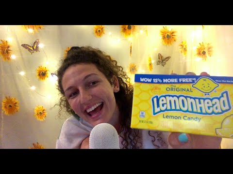 ASMR ~ 🍋😊a HARD CANDY ramble w/ lemon heads😊🍋