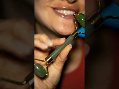 Inaudible Jade Roller Skincare 🧴#asmrskincare #inaudible #asmrjaderoller #shorts #asmrfacemassage