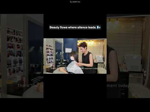 Hair salon ASMR visual and hearing activation #Magic straight, break the strong curly chain to make