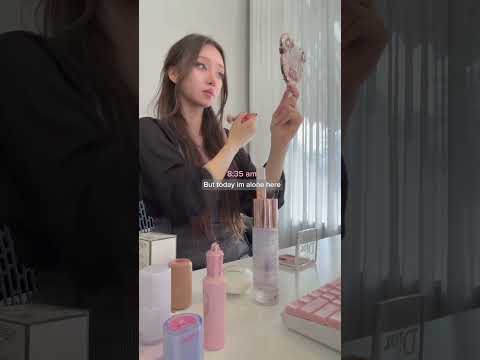 ASMR My lonely morning at the Law Firm 🍵🩶🖥️ #makeup #beautyasmr