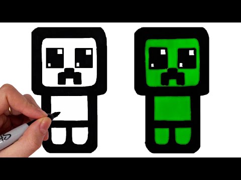 Comment Dessiner Un CREEPER MINECRAFT [Mignon Kawaii]
