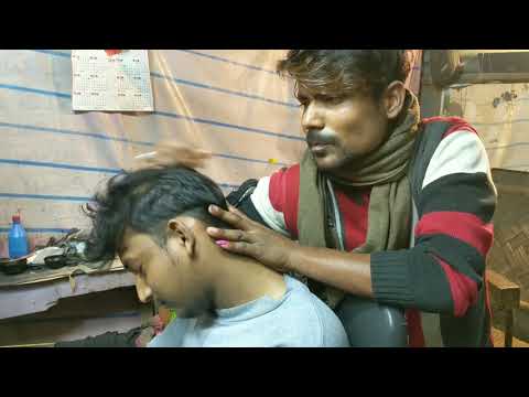 Cosmic Energy Head and Shoulder & Back body massage by indian street barber asmr