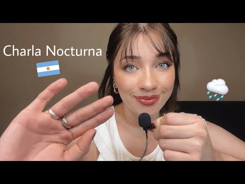 ASMR ARGENTINA 🇦🇷 charla nocturna con lluvia de fondo, EXTRA RELAJANTE 😴