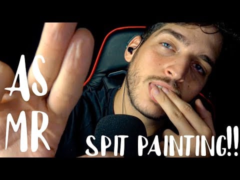 ASMR l SPIT PAINTING para DORMIR, Mouth Sounds, Visual l SeluAsmr!!!😴 💦 💦