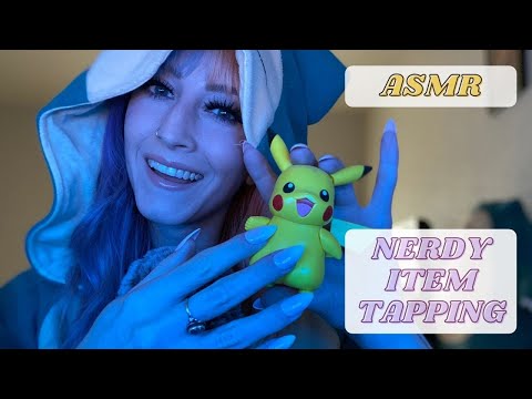 ASMR - Long Nail Tapping + Whispered Show & Tell | Anime Edition :3