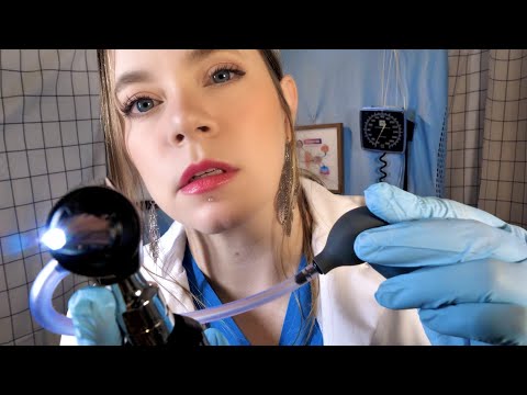 ASMR Hospital Audiologist: Ear Exam with Ear Ultrasound & Hearing Tests