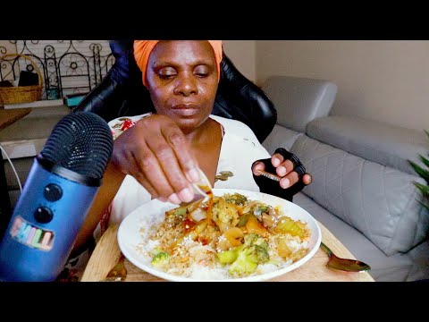 HE WANTS ME SAUTE VEGETABLE FRIED RICE ASMR EATING SOUNDS