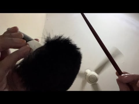 ASMR | Brush, Write, Sketch, Tap your face (camera tapping, no talking)