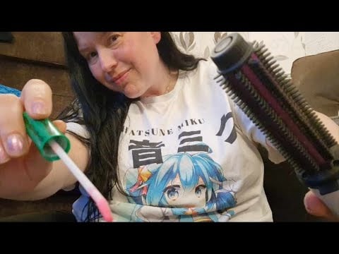 ASMR Jealous (but sweet) friend does your MAKE UP & HAIR