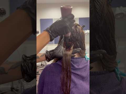 ASMR Back to school hair coloring #asmr #relax #asmrhairsalon #haircolor #hairwashing #relaxing