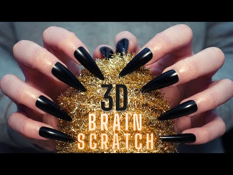 Asmr Mic Scratching - Brain Scratching with Long Nails | Asmr No Talking for Sleep and Relaxation