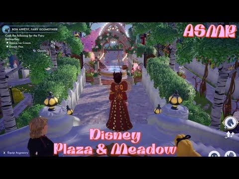 ASMR || Disney Dreamlight Valley - Plaza & Peaceful Meadow Completed Tour! 💕