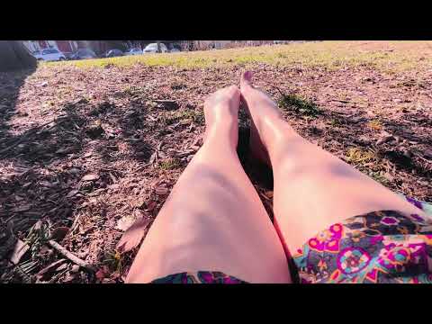 ASMR bare feet on earth relaxing