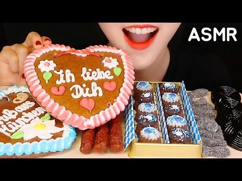 🇩🇪 GERMAN TREATS ASMR GERMAN OKTOBERFEST FOOD ASMR HARIBO GUMMY, LICORICE CANDY ASMR 🇩🇪
