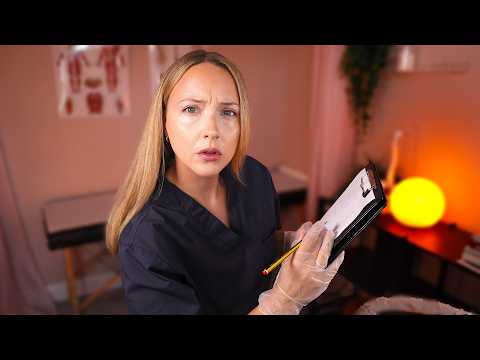 ASMR Injury Physiotherapy | concerned assessing, body touching, notes, movement, soft spoken