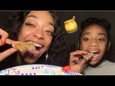 ASMR | Eating Raw Honeycomb 🍯 (satisfying + sticky sounds!)