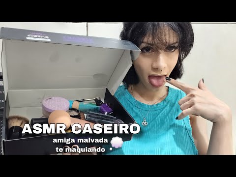 ASMR CASEIRO: AMIGA MALVADA TE MAQUIANDO💭🫦