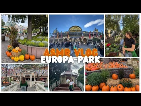 ASMR Travel Vlog | Europa-Park in Germany 🎢🧡 (Whispered Voiceover, Finger Flutters)