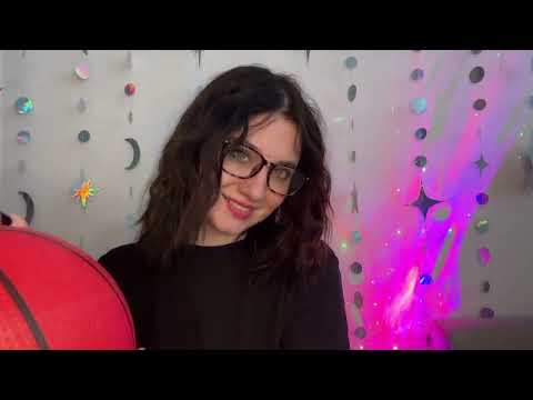 BASKETBALL ASMR | Cute Girl Tapping and Bouncing a Basketball 🏀 + mini Beachball