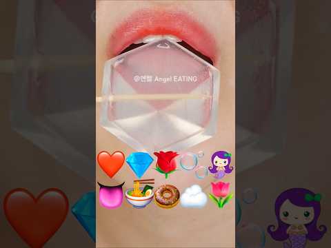 @AngelEATING777 asmr CLEAR EMOJI FOOD JELLY 투명 이모지 젤리 먹방 eating sounds