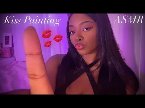 ASMR | Up Close Kiss Painting 🤍 Soft & Cozy Personal Attention 💋🫶🏾