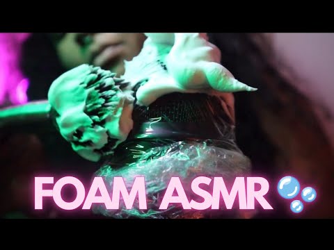 ASMR 🫧 Shaving Cream Mic Play: Tingle-Inducing Triggers #asmr