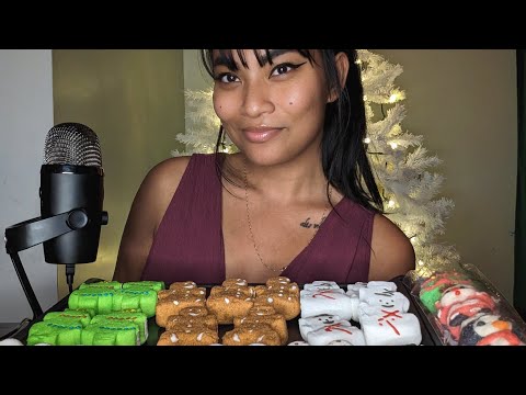 ASMR Christmas Marshmallow Peeps Eating Chewing Sounds Mukbang