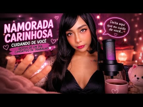 NAMORADA CARINHOSA CUIDANDO DE VOCÊ DEPOIS DE UM DIA CANSATIVO DE TRABALHO #ASMR 