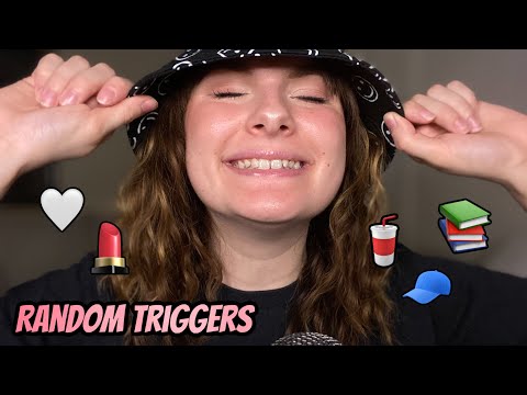 ASMR | Random Trigger Assortment (tapping, fabric scratching, fidgets, sticky sounds, book triggers)