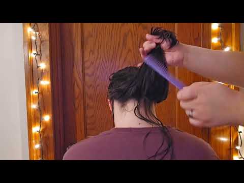 💫 ASMR Hair Brushing on Wet Hair w/ New Comb Set (Soft Spoken Whispers + New Mic) 💫