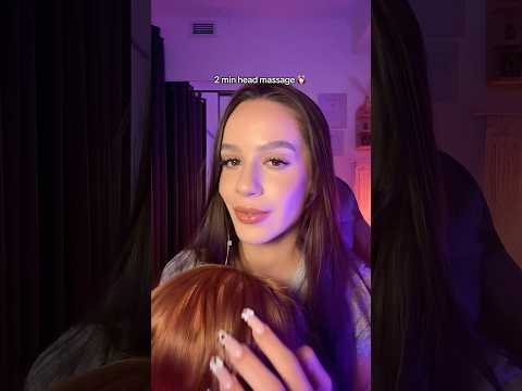 ASMR head massage & scratches & brushing for 2 min 😴 Just relax and fall asleep 💤 #asmr