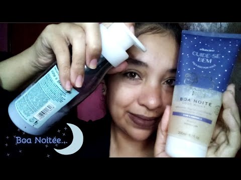 ASMR ☔ Te arrumando para dormir só com cremes noturnos 🌙✨