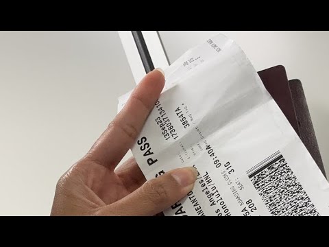 Asian Babe ASMR boarding for Honolulu, Hawaii flight!