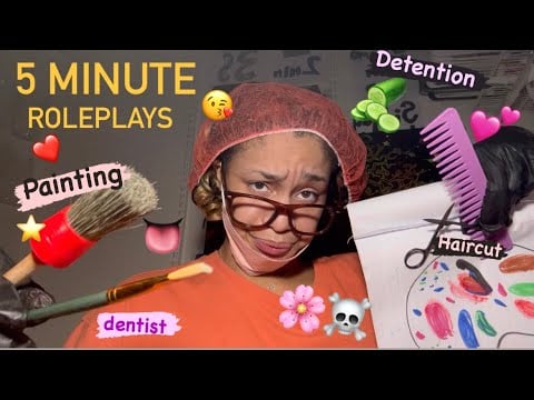 ASMR - ROLEPLAYS: Detention, Dentist, Spit Painting, Haircut, Painting